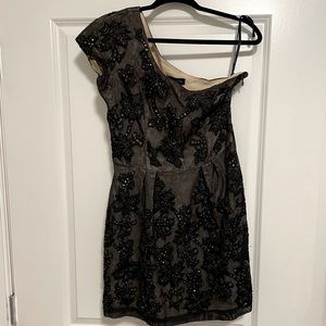 French Connection one shoulder sequin dress
